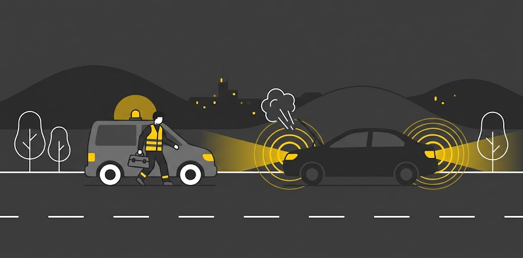 Autómentés éjszaka - lerobbant autó segítség